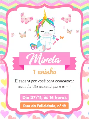 独角兽生日邀请函 – 静态 – Pedro Henrique
