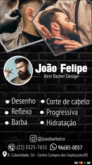Cartão de Visita para Barbeiro Moderno para Editar Online