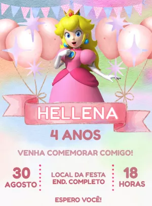 Invitación de cumpleaños Princesas – Estático – Renata Designer