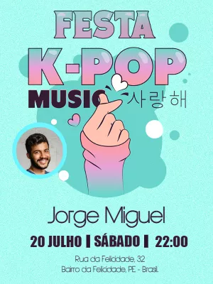 Invitation d'anniversaire KPop Demon Hunters – Statique – Pedro Henrique