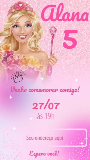 Invitación de cumpleaños Princesas – Estático – MR Produções