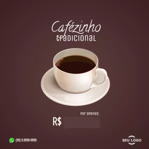 Post para Cafeteria com Preço Editável Online