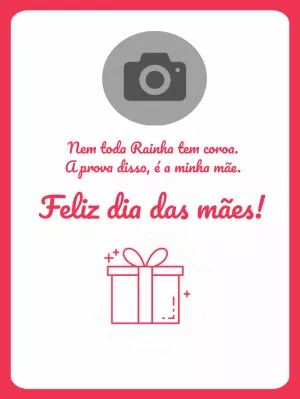 Cartão de Dia das Mães com Foto para Editar Online