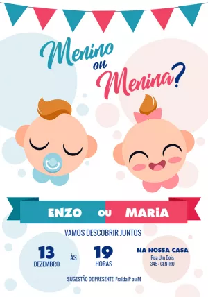 Invito gender reveal – Statico – Jotta