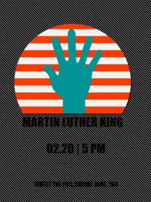 Martin Luther King Day Poster with Hand Symbol to Edit Online