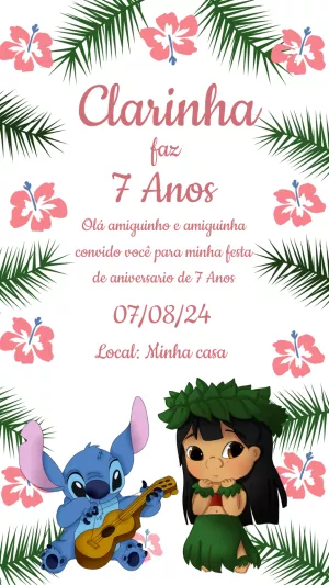 Stitch Birthday Invitation – Static – Cleiton Camilo santos da Silva