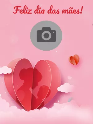 Cartão de Dia das Mães com Foto para Editar Online