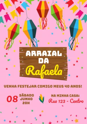 Invitación de Festa Junina – Estático – Convites e Artes Digitais
