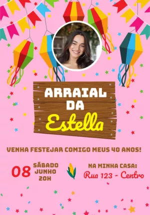 Invitación de Festa Junina – Estático – Convites e Artes Digitais