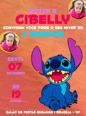 Invitación de cumpleaños Stitch – Estático – Engange Digital Marketing