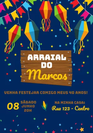 Invitación de Festa Junina – Estático – Convites e Artes Digitais