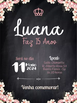 15岁生日邀请函 – 静态 – Querido Convite