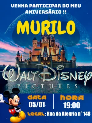 Mickey Mouse Birthday Invitation – Static – Augusto Renan