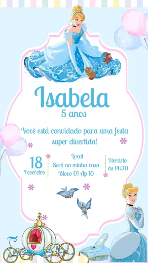 Invito di compleanno Principesse – Statico – Gisele