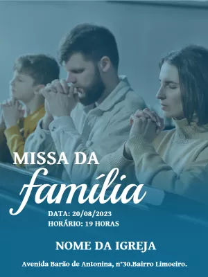 Folheto para Missa da Família na Igreja para Editar Online