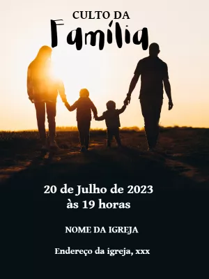 Folheto para Culto da Família para Editar Online