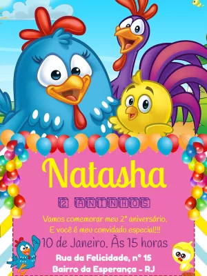 Galinha Pintadinha生日邀请函 – 静态 – Pedro Henrique