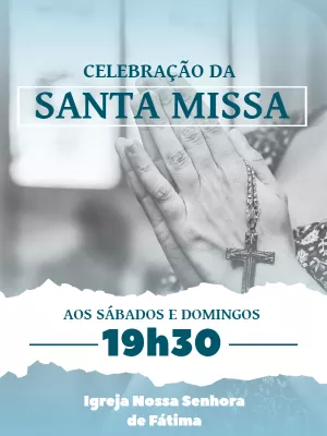 Folheto para Santa Missa Religioso para Editar Online
