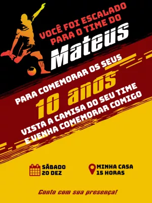 Soccer Birthday Invitation – Static – Jonathan Fiuza