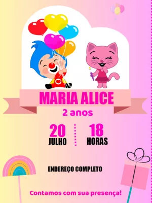 Convite Aniversário Um Herói do Coração para Editar Online
