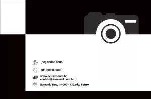 Cartão de Visita Fotógrafo Moderno Editável Online para Imprimir