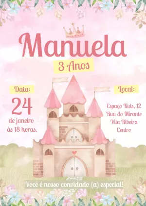 Invito di compleanno Principesse – Statico – PrestigioMkt