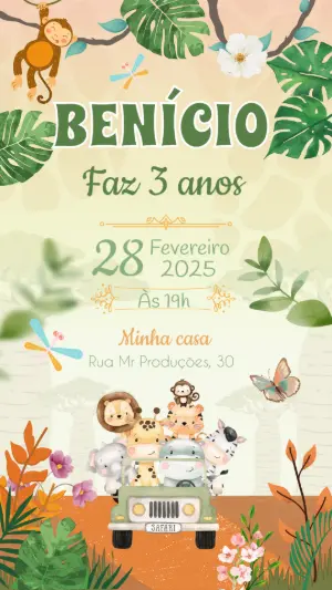 Safari Birthday Invitation – Static – MR Produções