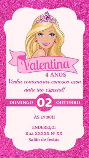 Invitación de cumpleaños Princesas – Estático – Milk Way Designer
