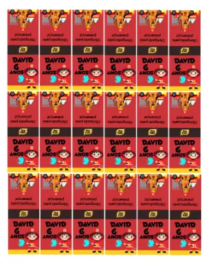 Rótulo Tic Tac Editável Aniversário Tema Bombeiro