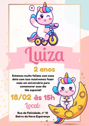独角兽生日邀请函 – 静态 – Pedro Henrique