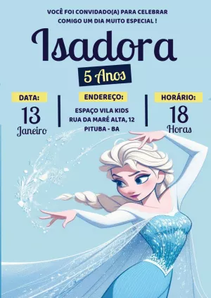 Frozen Birthday Invitation – Static – PrestigioMkt
