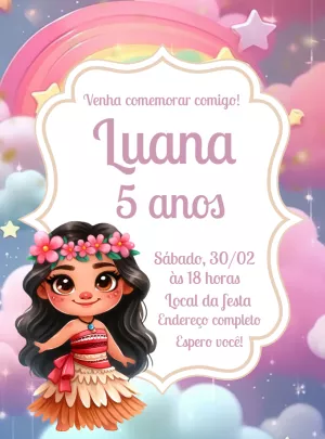 Invito di compleanno Oceania – Statico – Decore Arte