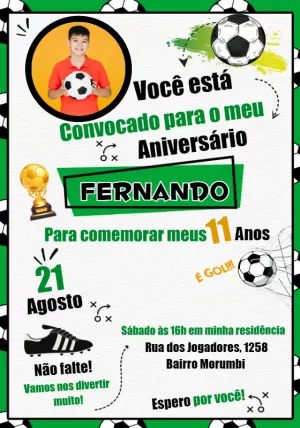 Soccer Birthday Invitation – Static – Adriana Lima