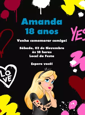 Invitación de cumpleaños Princesas – Estático – Decore Arte