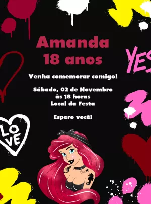 Invitación de cumpleaños Princesas – Estático – Decore Arte