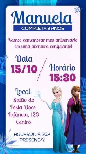 Frozen Birthday Invitation – Static – Idesign Personalizados