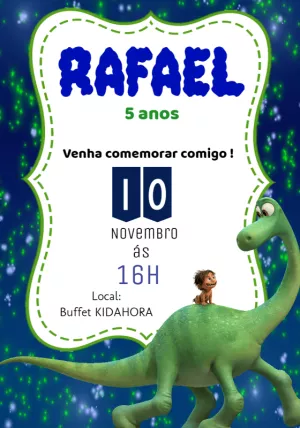 Invitación de cumpleaños Dinosaurio – Estático – JANIS