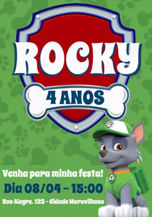 Invito di compleanno Paw Patrol – Statico – Alice Capistrano Roussenq