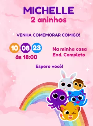Invitación de cumpleaños Bolofofos – Estático – Jonathan Fiuza
