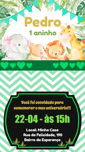 Safari Birthday Invitation – Static – Pedro Henrique