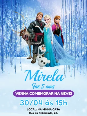 Frozen Birthday Invitation – Static – Pedro Henrique