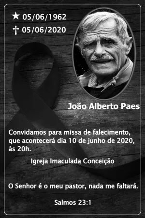 Convite Missa de Falecimento com Foto para Editar Online