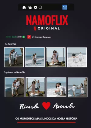 Quadro Namoflix Editável: Surpreenda seu Amor com Fotos