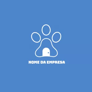 Logo para Pet Shop com Pata de Cachorro para Editar Online
