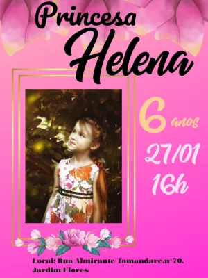 Invitación de cumpleaños Princesas – Estático – Gley Leobas