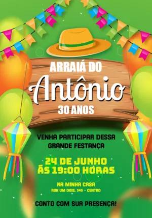 Invitación de Festa Junina – Estático – Jotta