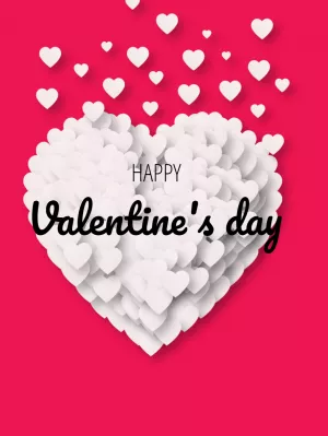 Valentine's Day Card with Hearts to Edit Online