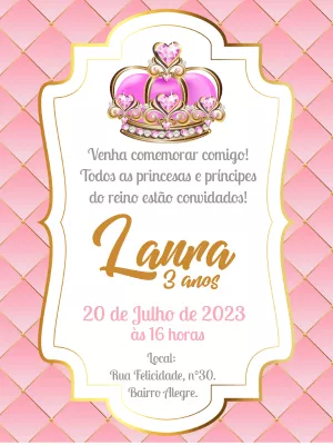 Invito di compleanno Principesse – Statico – Gley Leobas