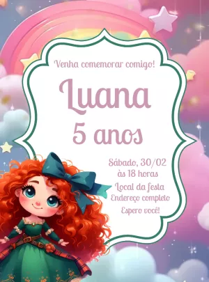 Invitación de cumpleaños Princesas – Estático – Decore Arte