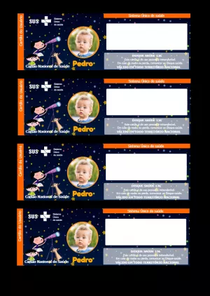 Cartão do SUS Show da Luna Personalizado para Editar Online